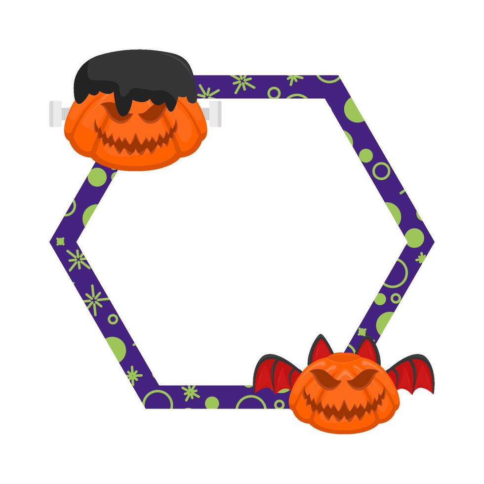 Illustration of Halloween frame vector