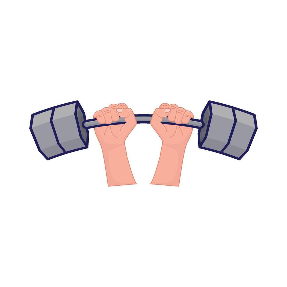 Illustration of barbell vector