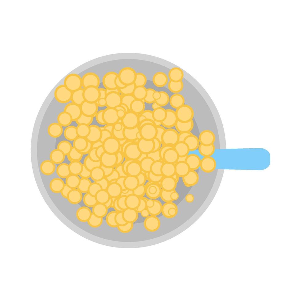 cereal in bowl illustration vector