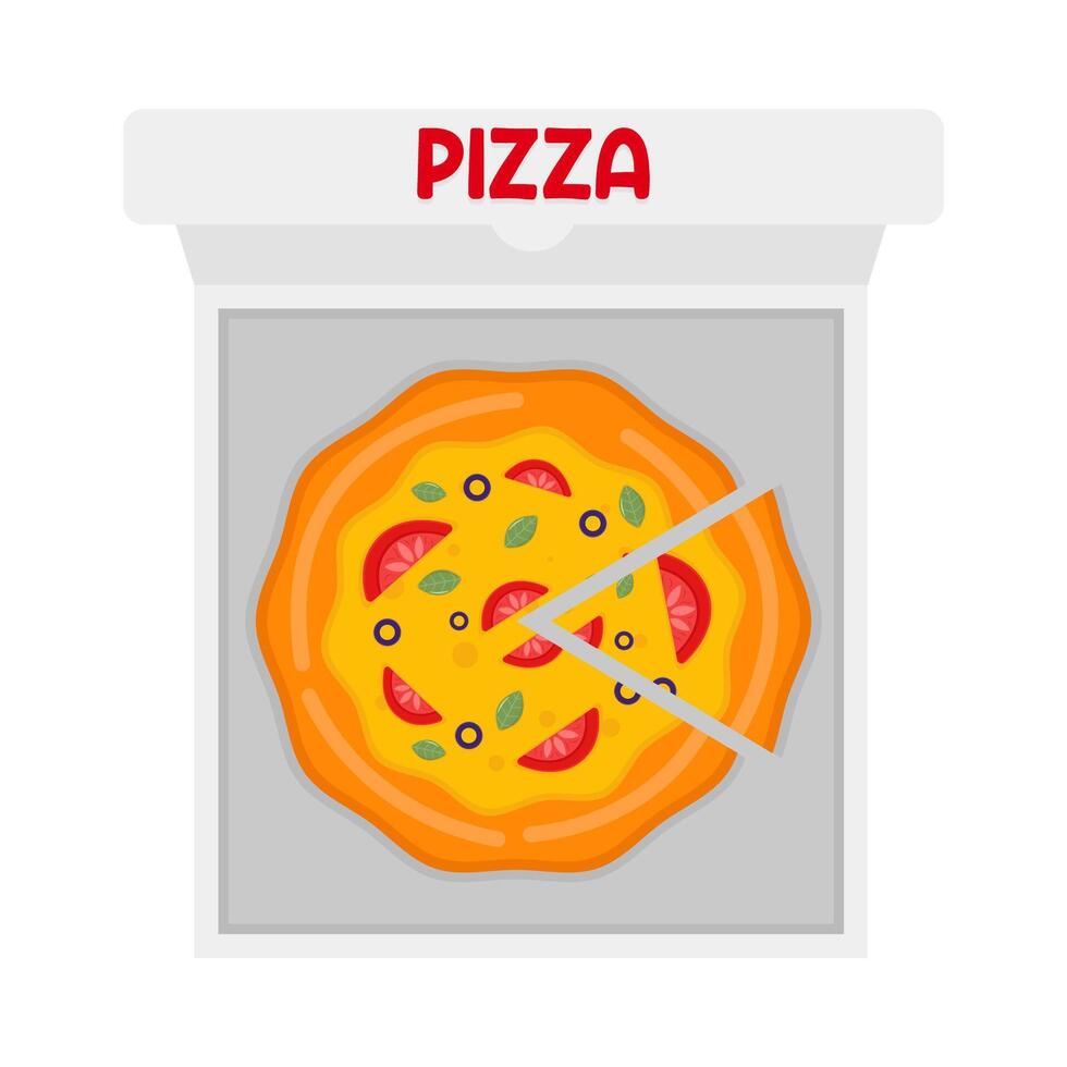 ilustración de pizza vector