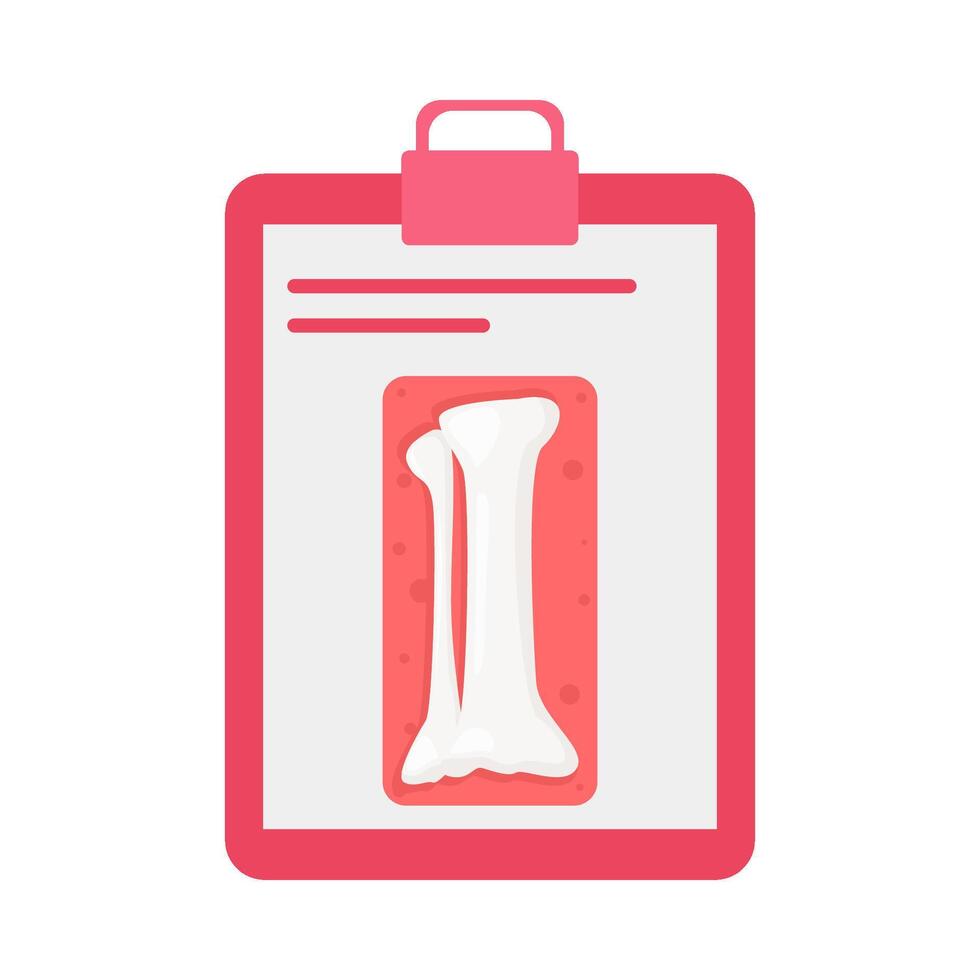 bone in clipboard illustration vector