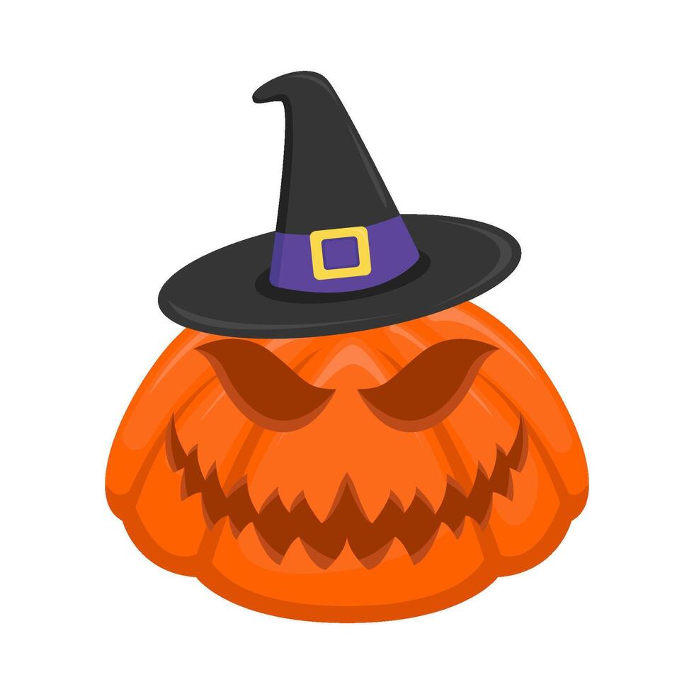 with pumpkin halloween illustration vector