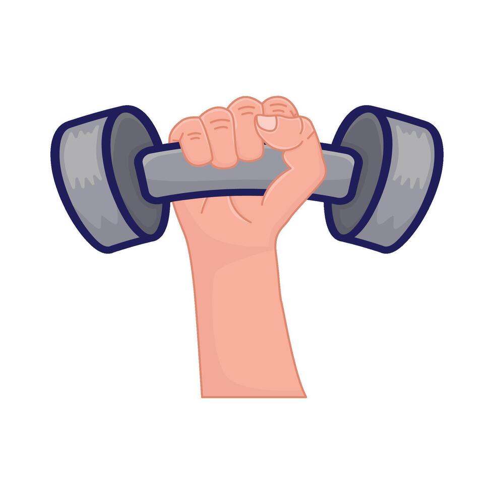 Illustration of barbell vector