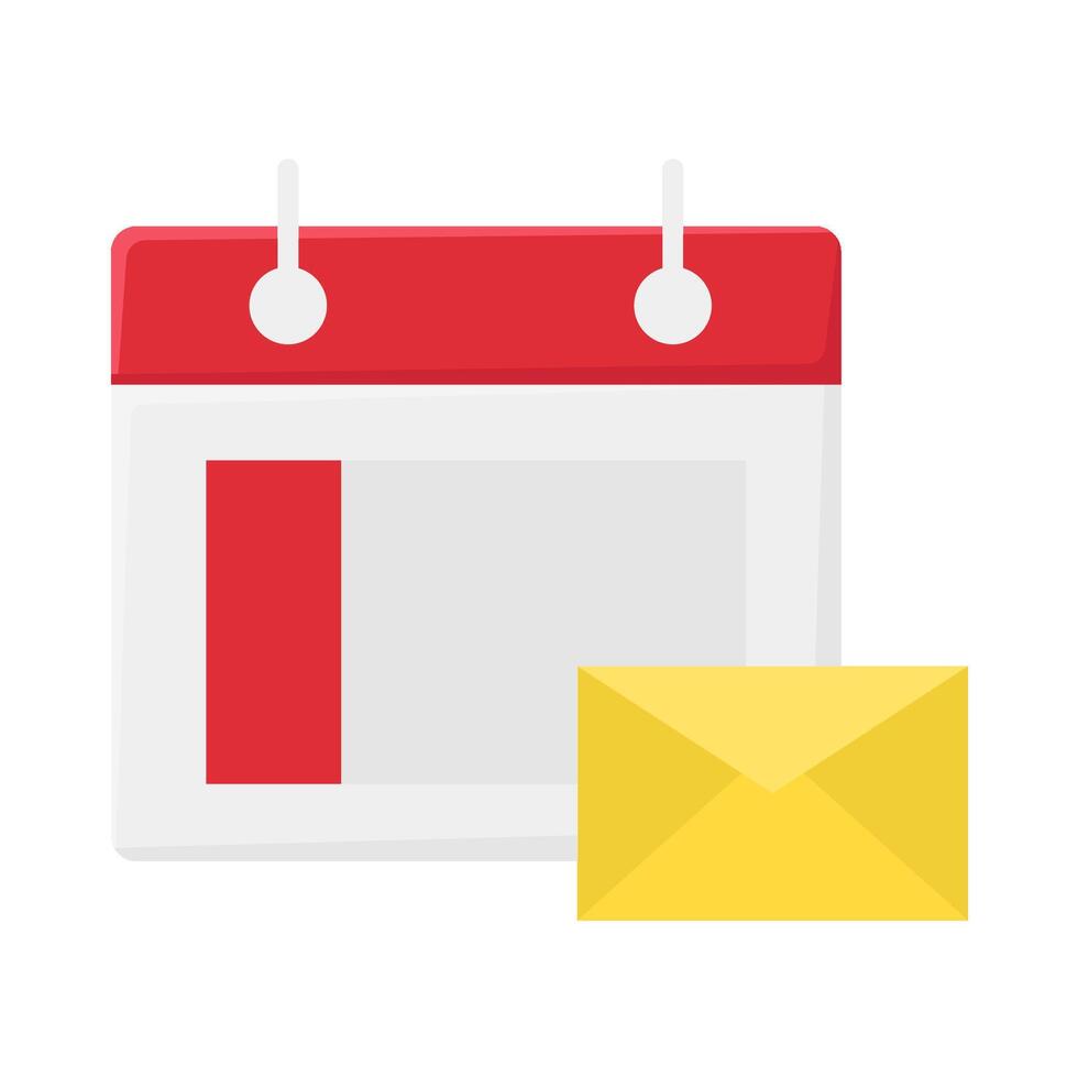 calendar with email illustration vector