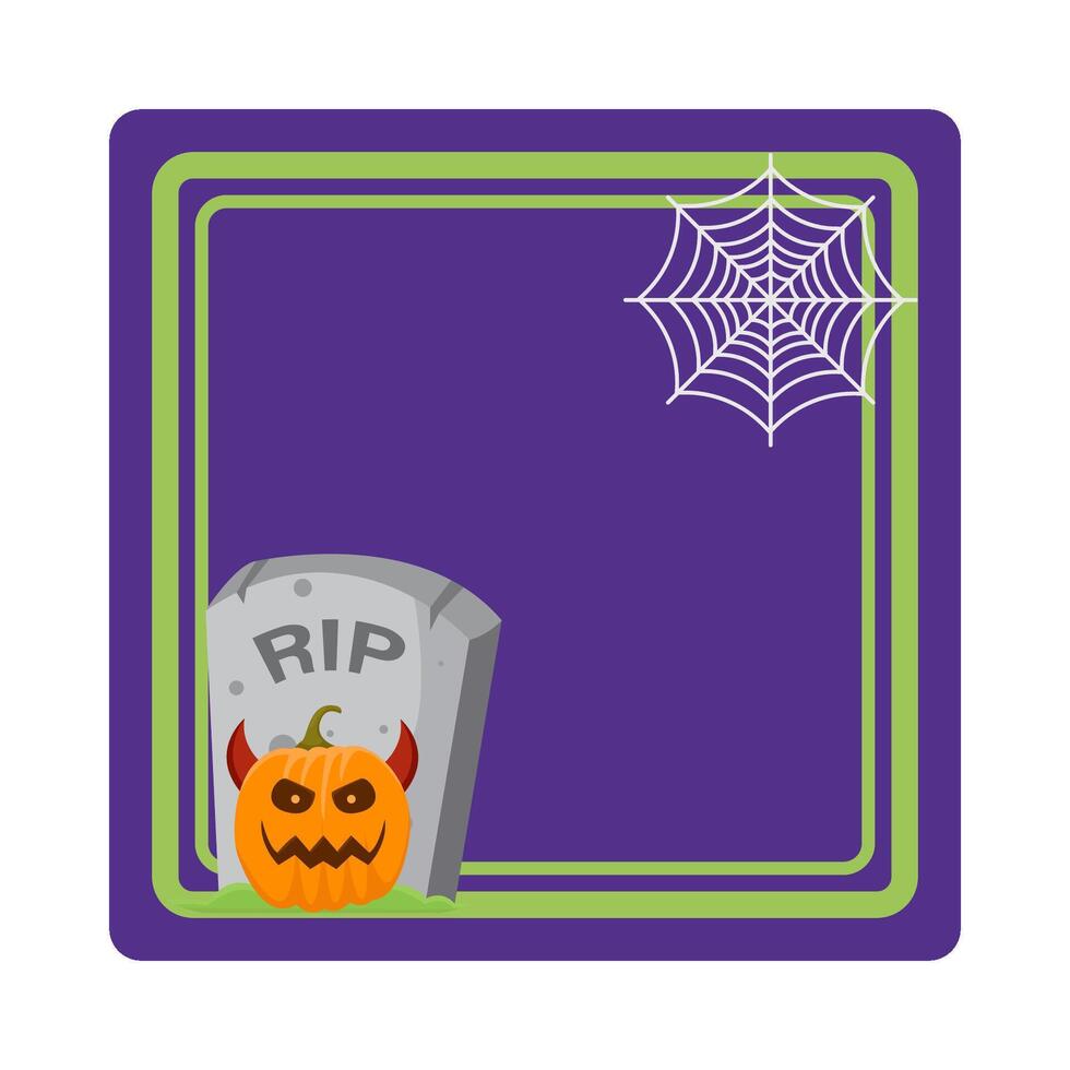 Illustration of Halloween frame vector