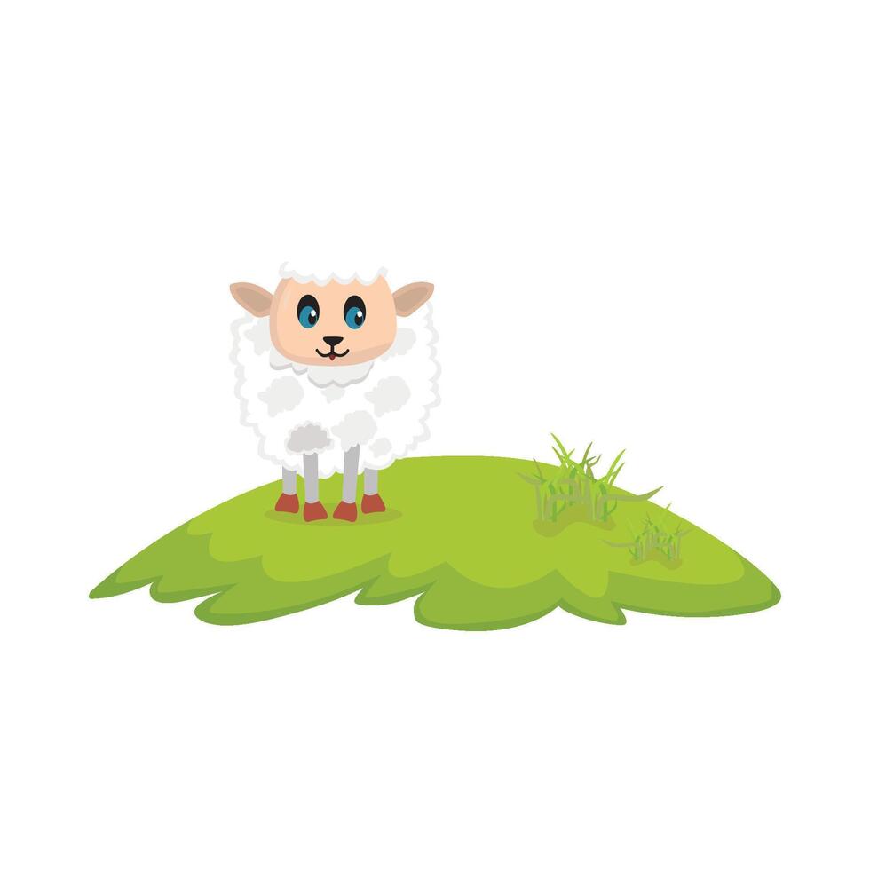 Illustration of sheep in the garden vector