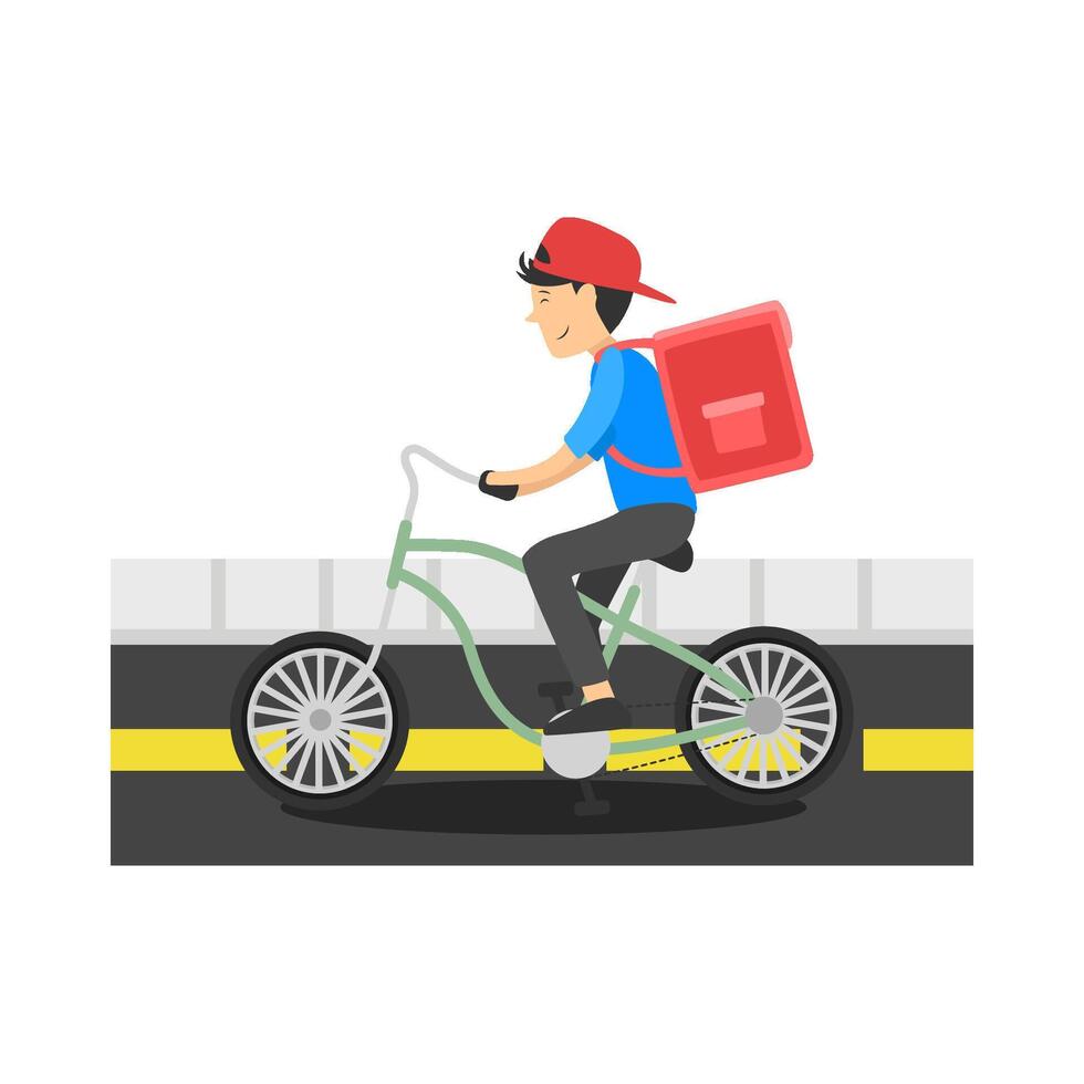 people ride bicycles illustration vector