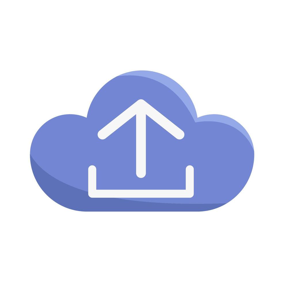 upload in cloud illustration vector