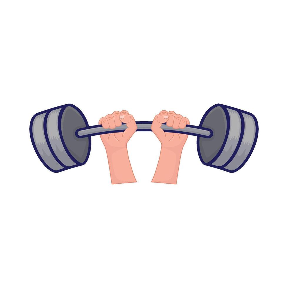 Illustration of barbell vector