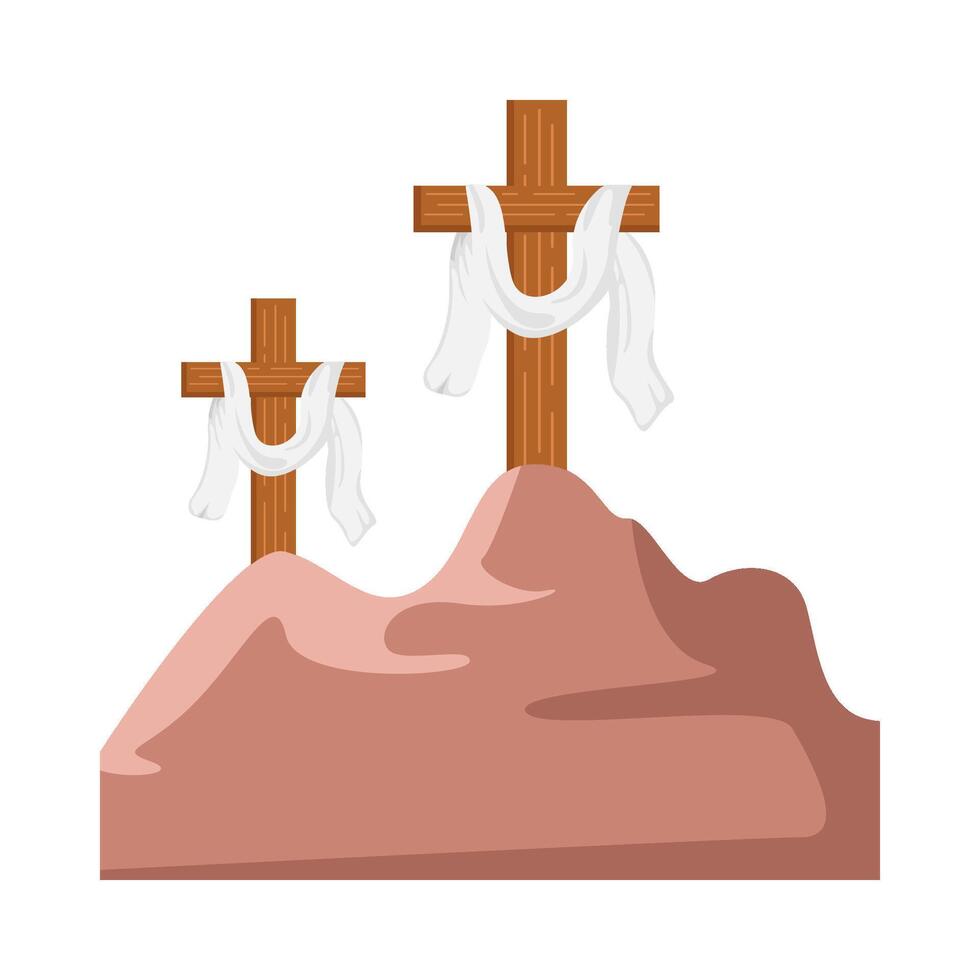 christian cross illustration vector