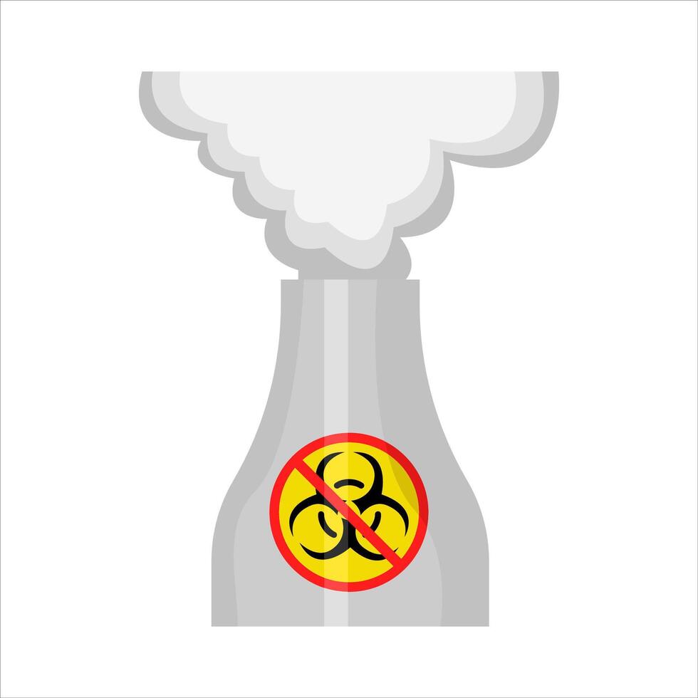 no radiation in chimney illustration vector