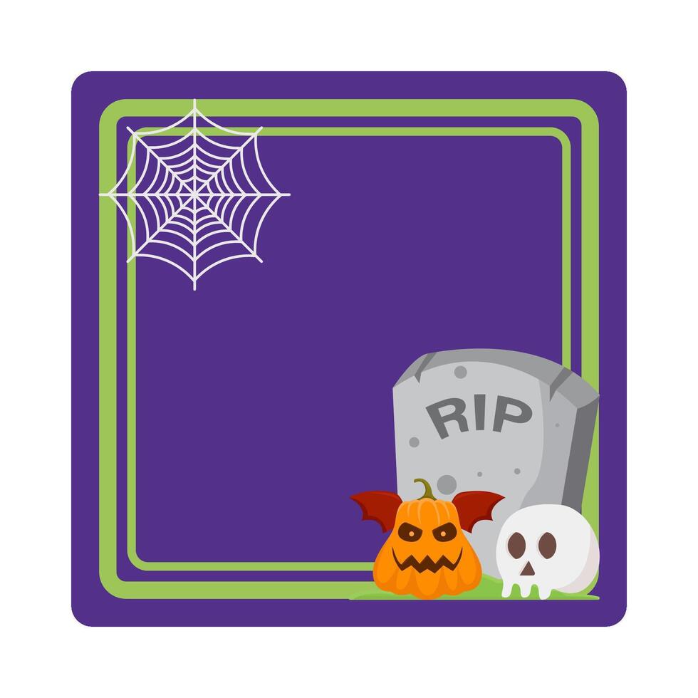 Illustration of Halloween frame vector