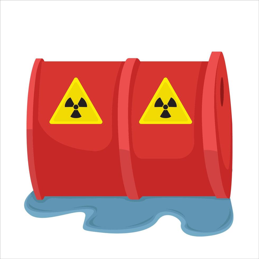 radiaton drum with water radiation illustration vector