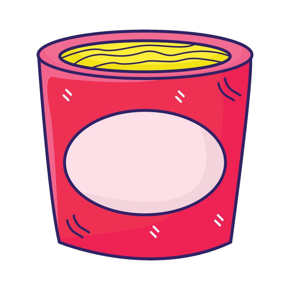 ilustración de instante fideos vector