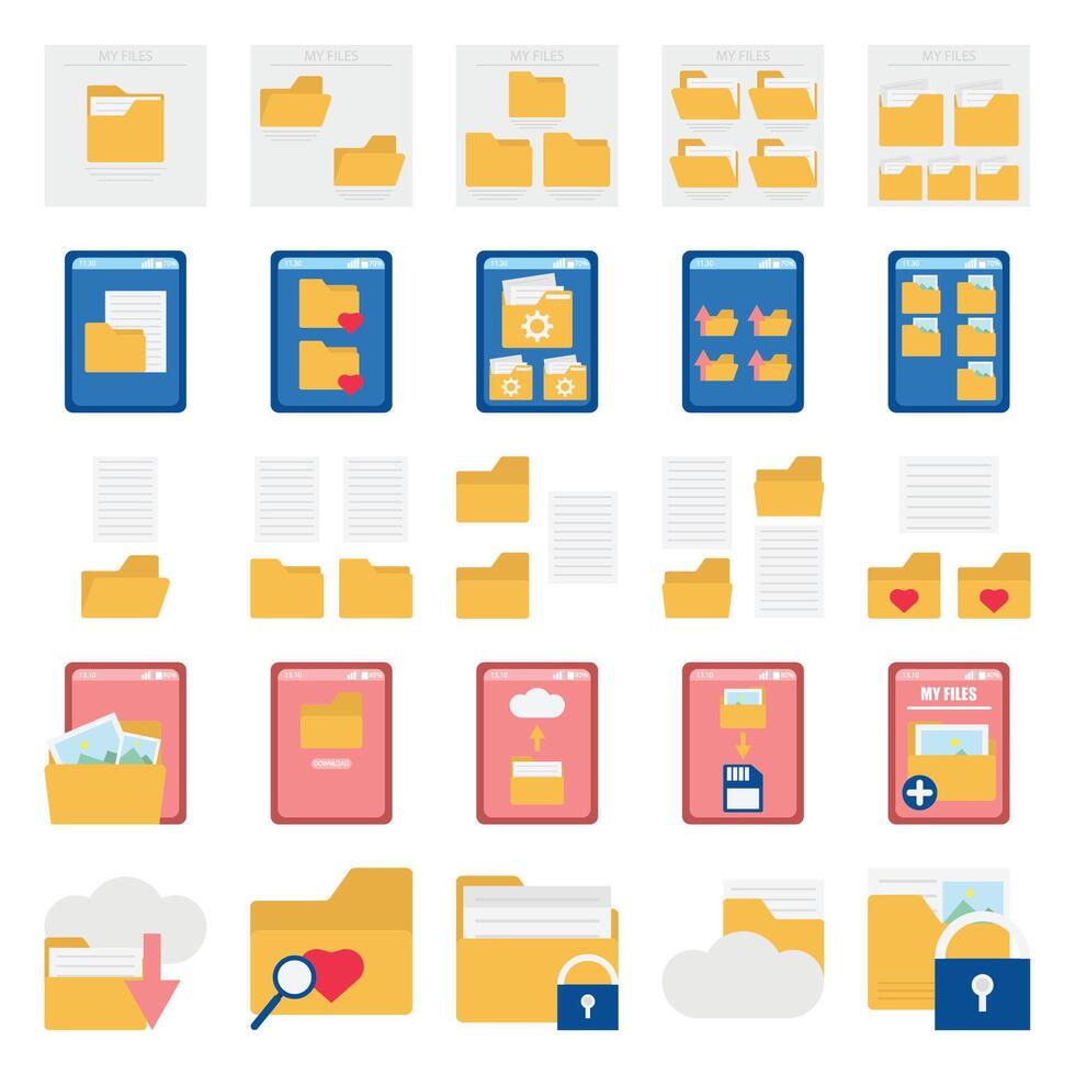 folder pack illustration vector