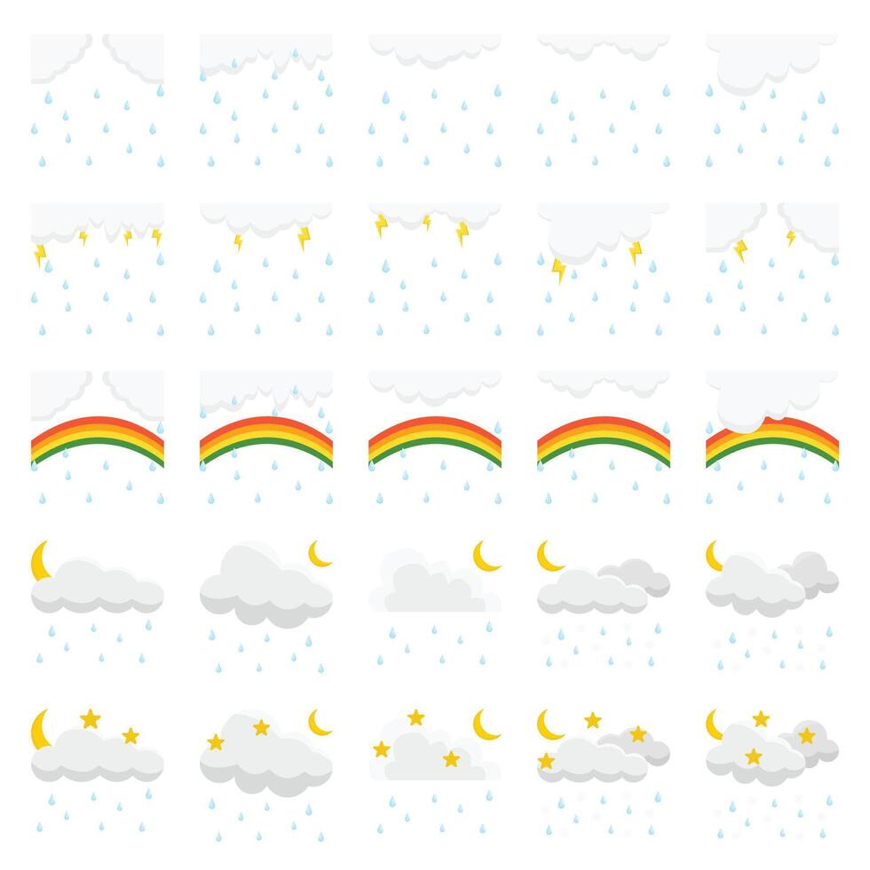 lluvia paquete ilustración vector