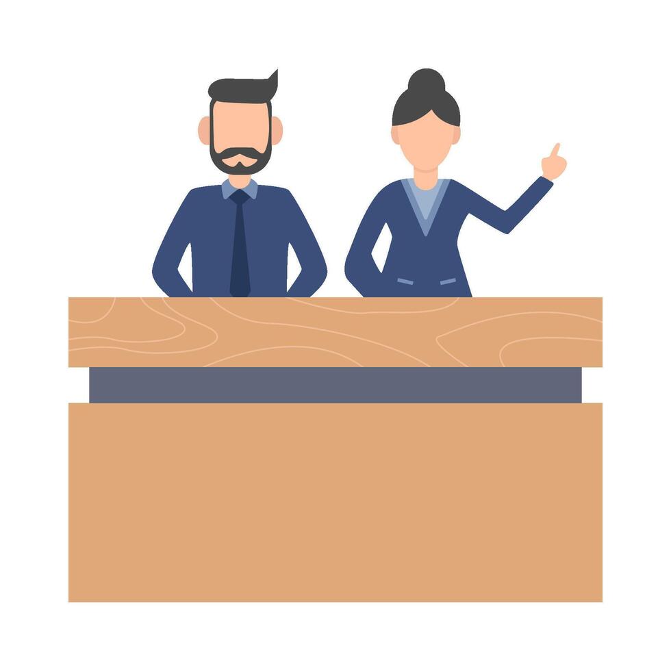 front desk illustration vector