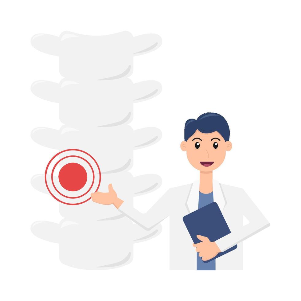 throat bone human with doctor illustration vector