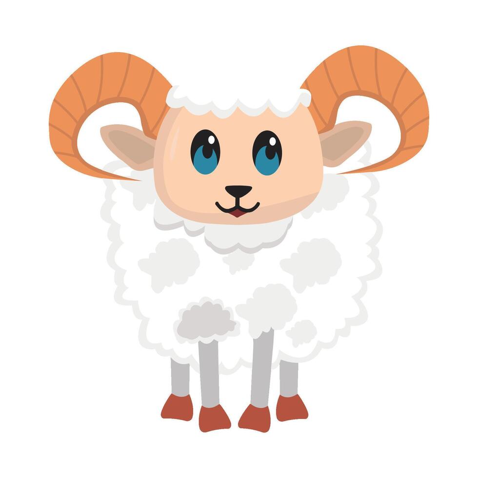 Illustration of cute sheep vector