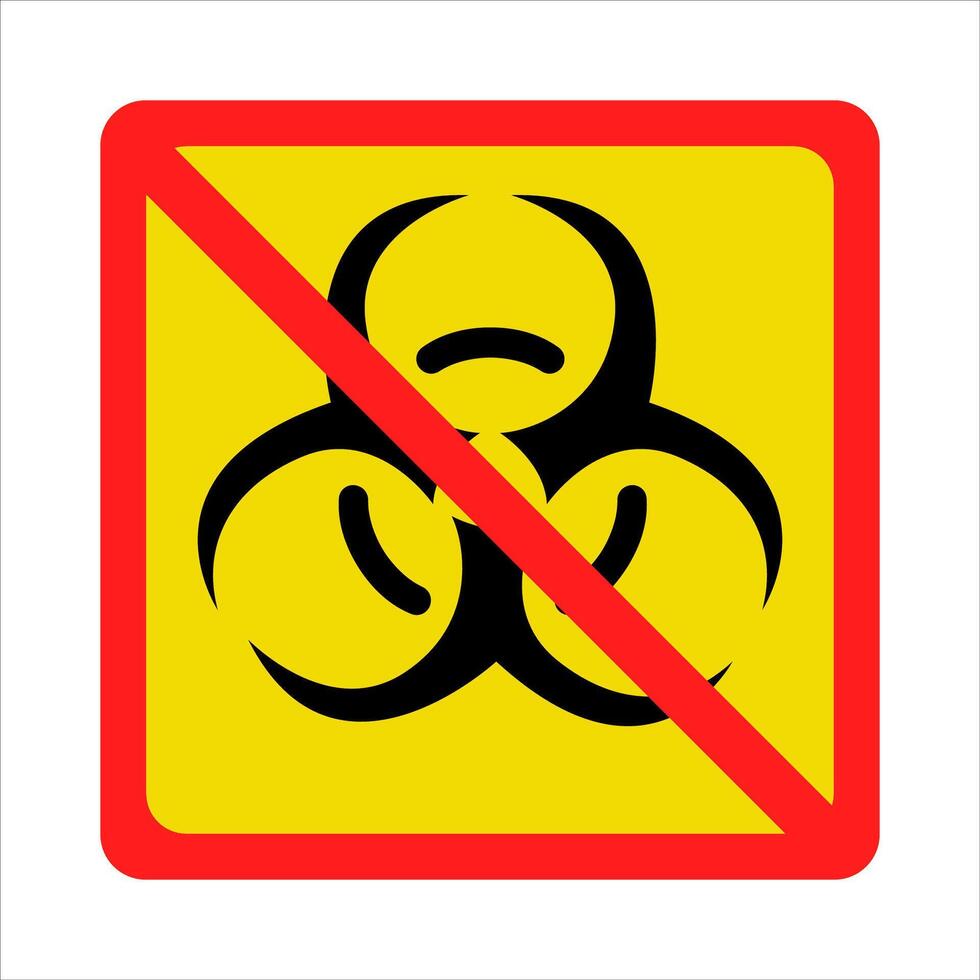 radiation in no sign board illustration vector