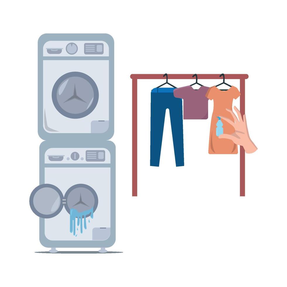 Illustration of washing machine vector