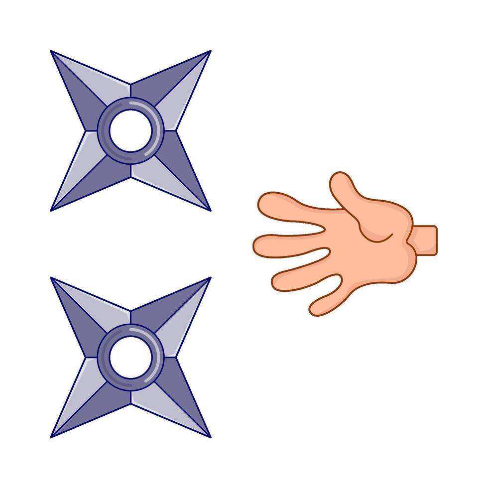 Illustration of shuriken vector