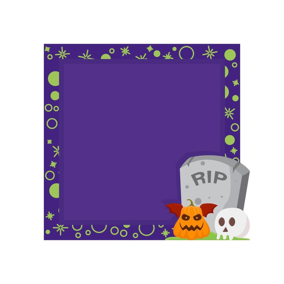 Illustration of Halloween frame vector