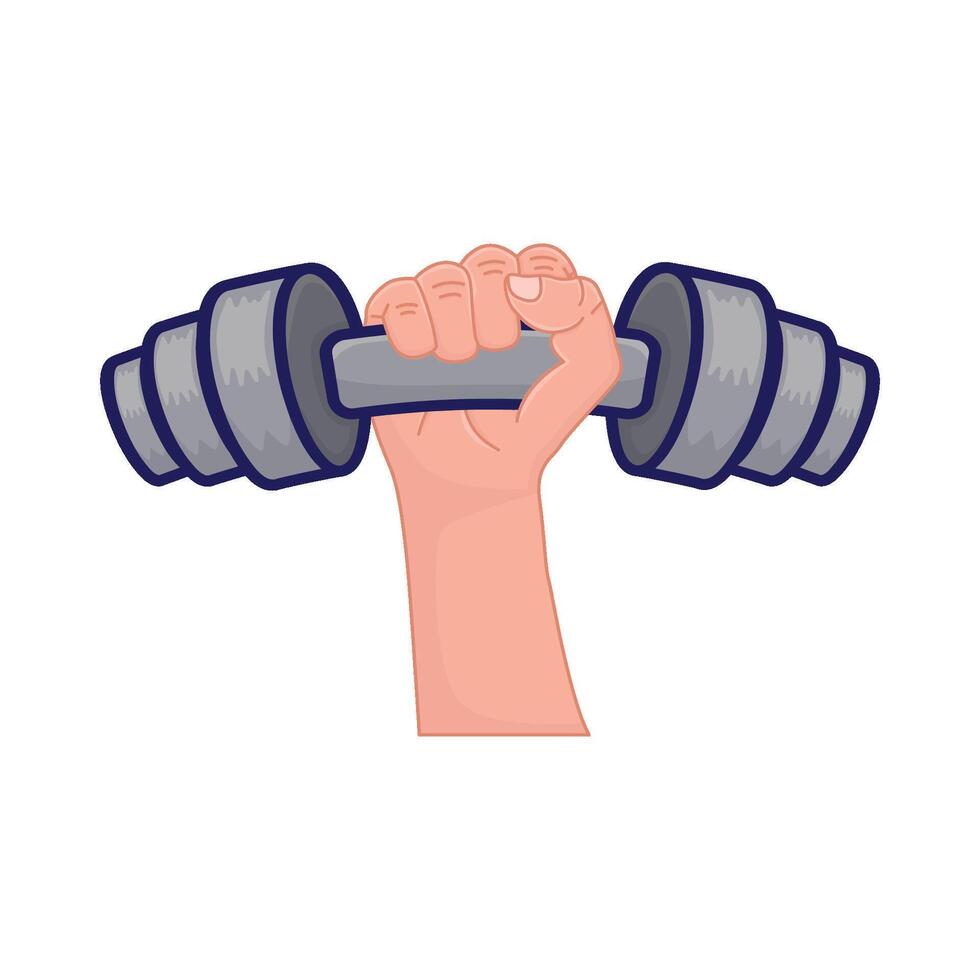 Illustration of barbell vector