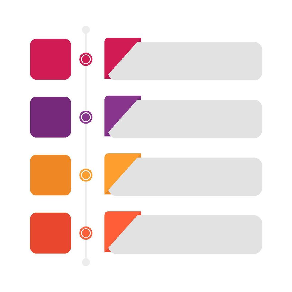 infografía etiqueta caja de colores ilustración vector