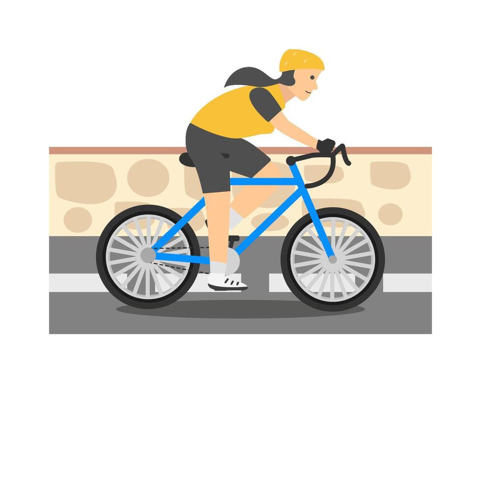 deporte personas montando bicicletas ilustración vector
