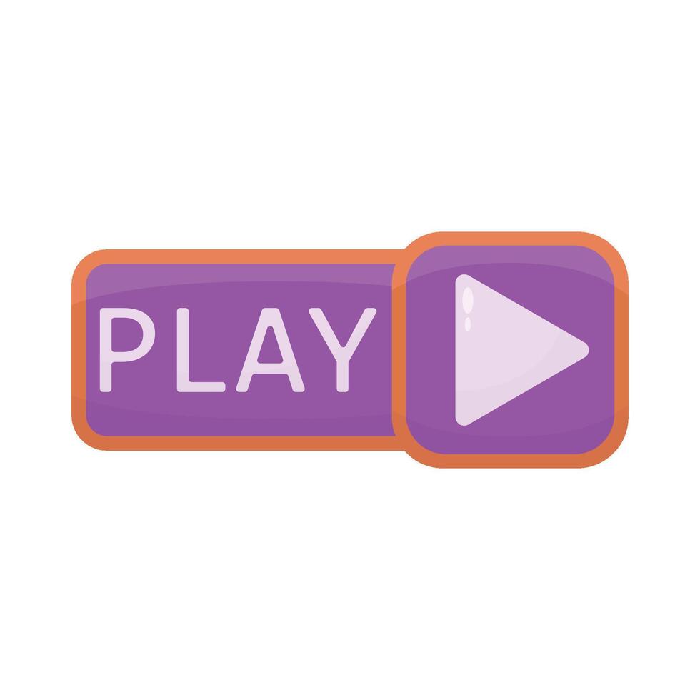 Illustration of play button vector