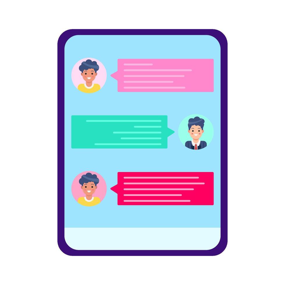 customer comment in tab illustration vector