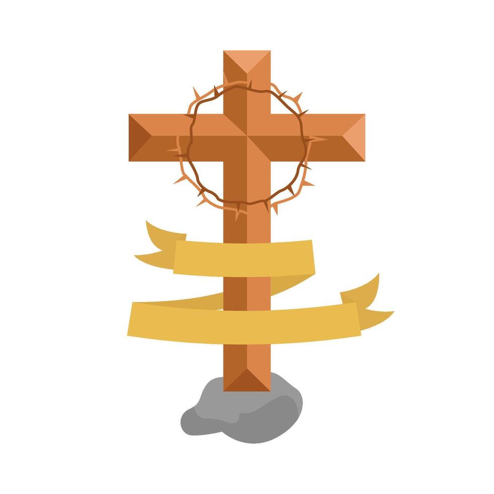 christian cross religious  illustration vector