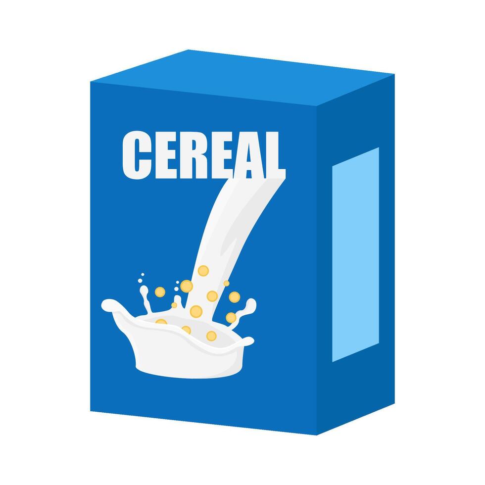 box cereal illustration vector