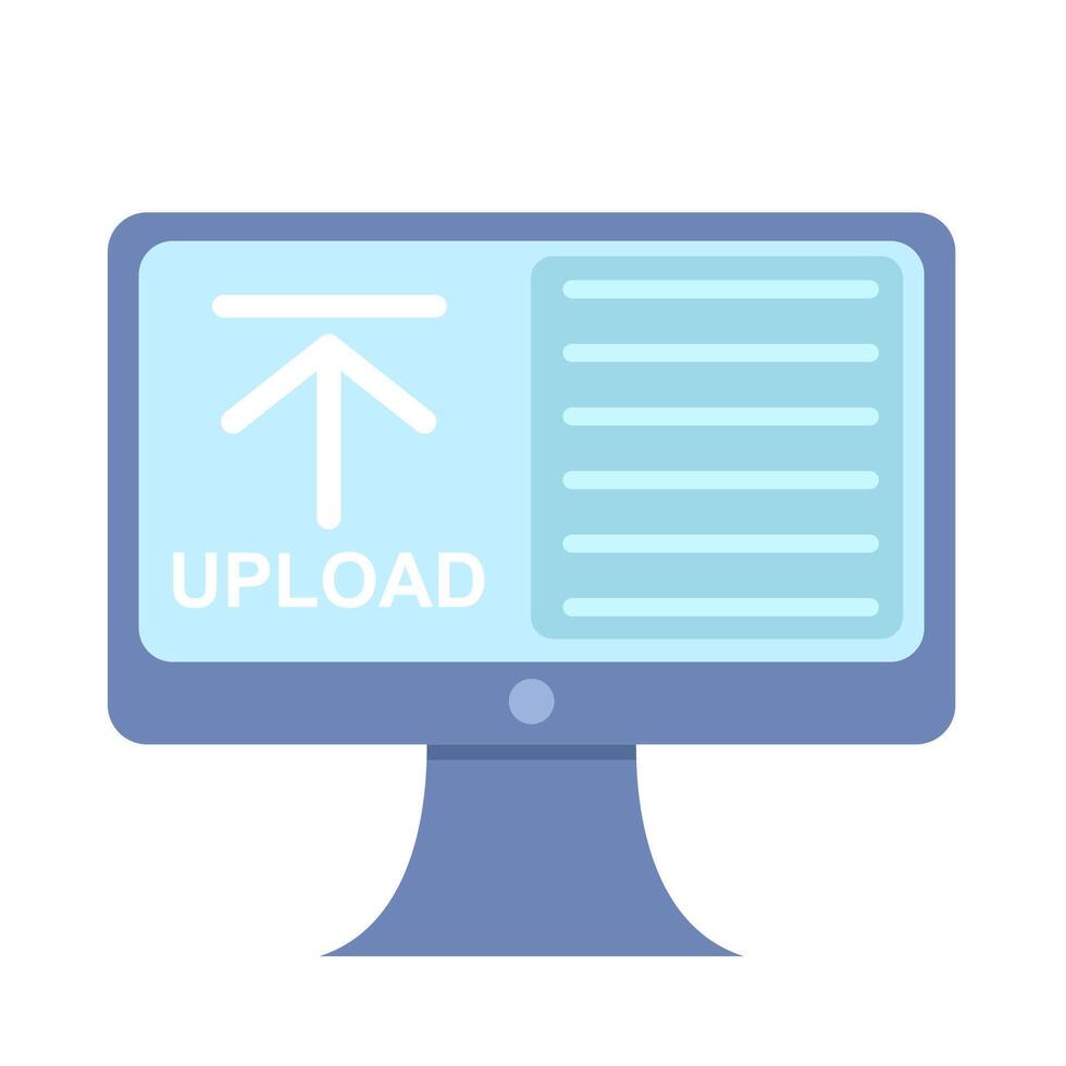 upload file in computer illustration vector