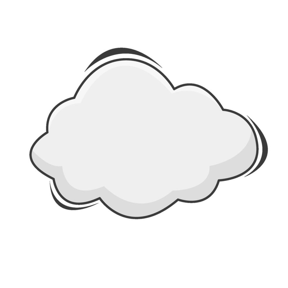 cloud comic book bubble vector