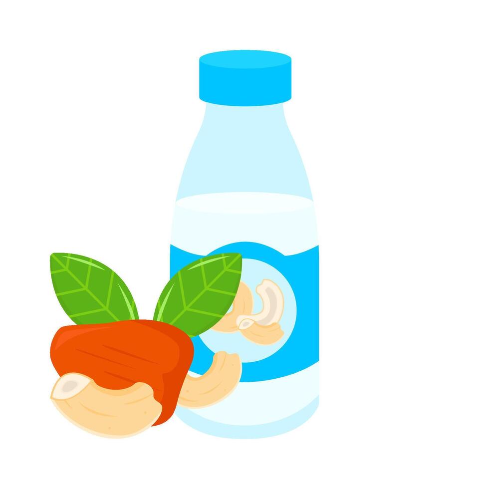 anacardo beber, anacardo Fruta con anacardo nuez ilustración vector