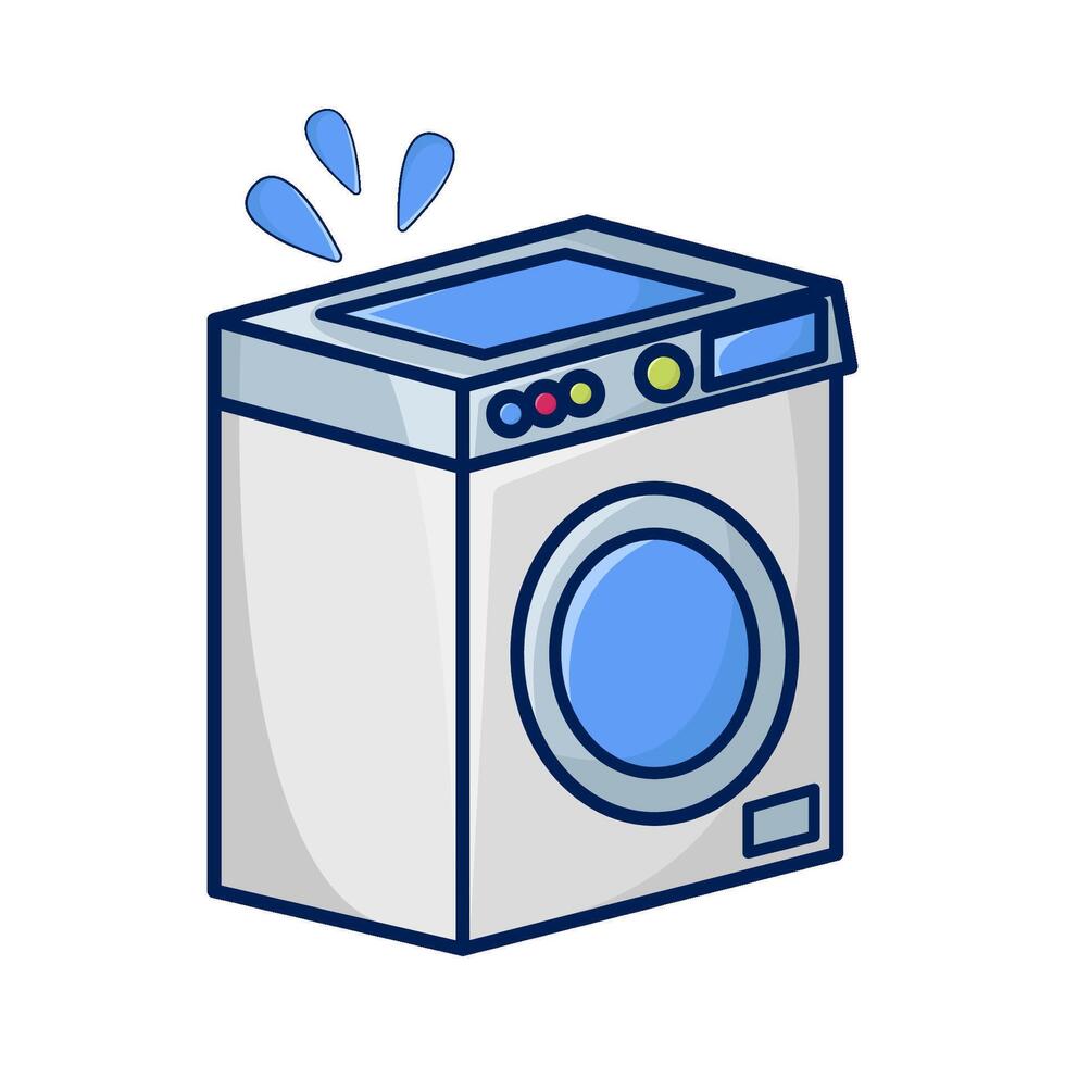 washing machine illustration vector