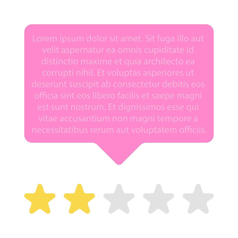 review comment with star illustration vector