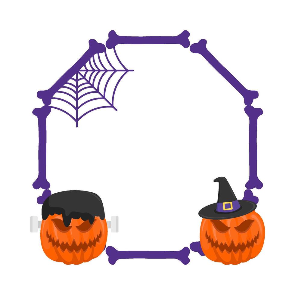 Illustration of Halloween frame vector