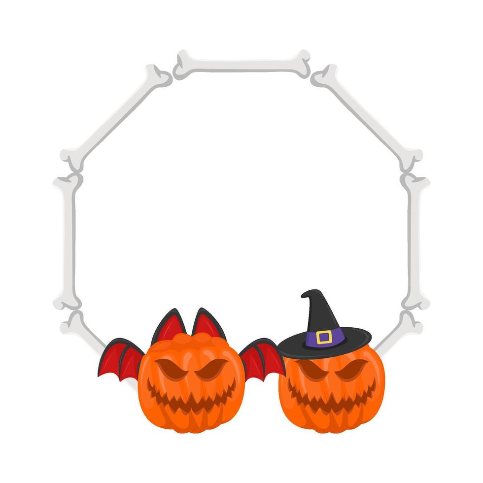 Illustration of Halloween frame vector
