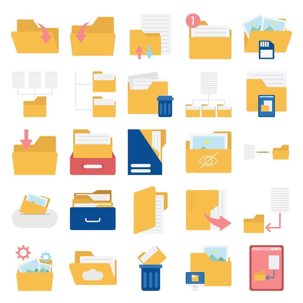 folder pack illustration vector