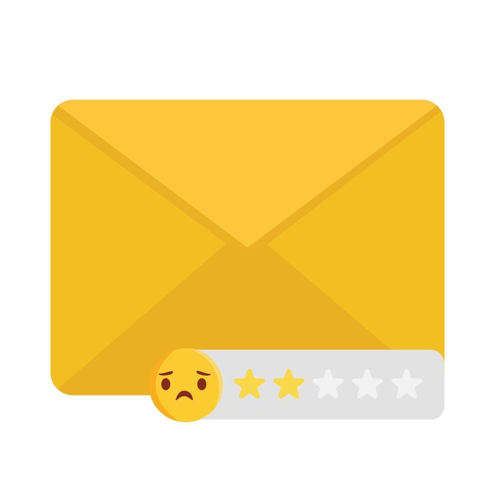 review star, emoji with mail illustration vector