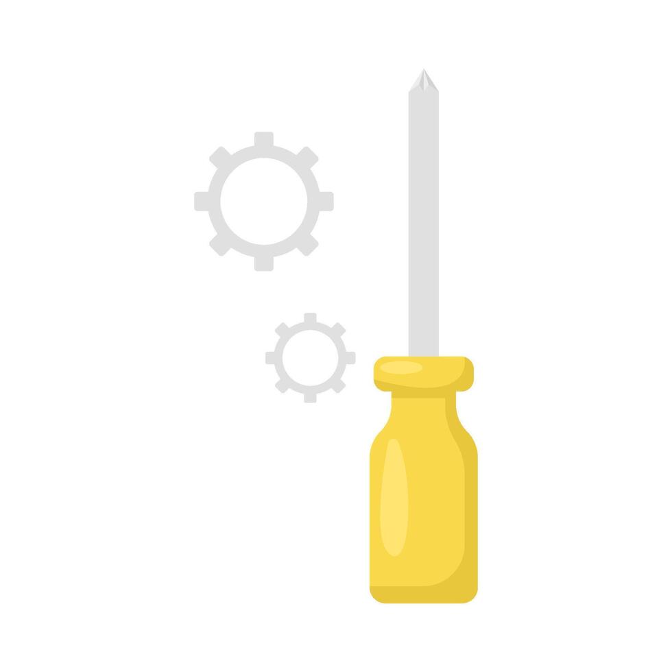 screwdriver with setting illustration vector