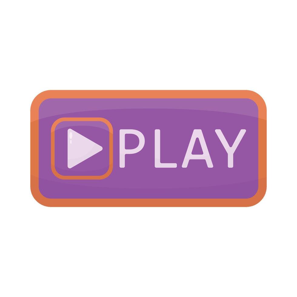 Illustration of play button vector