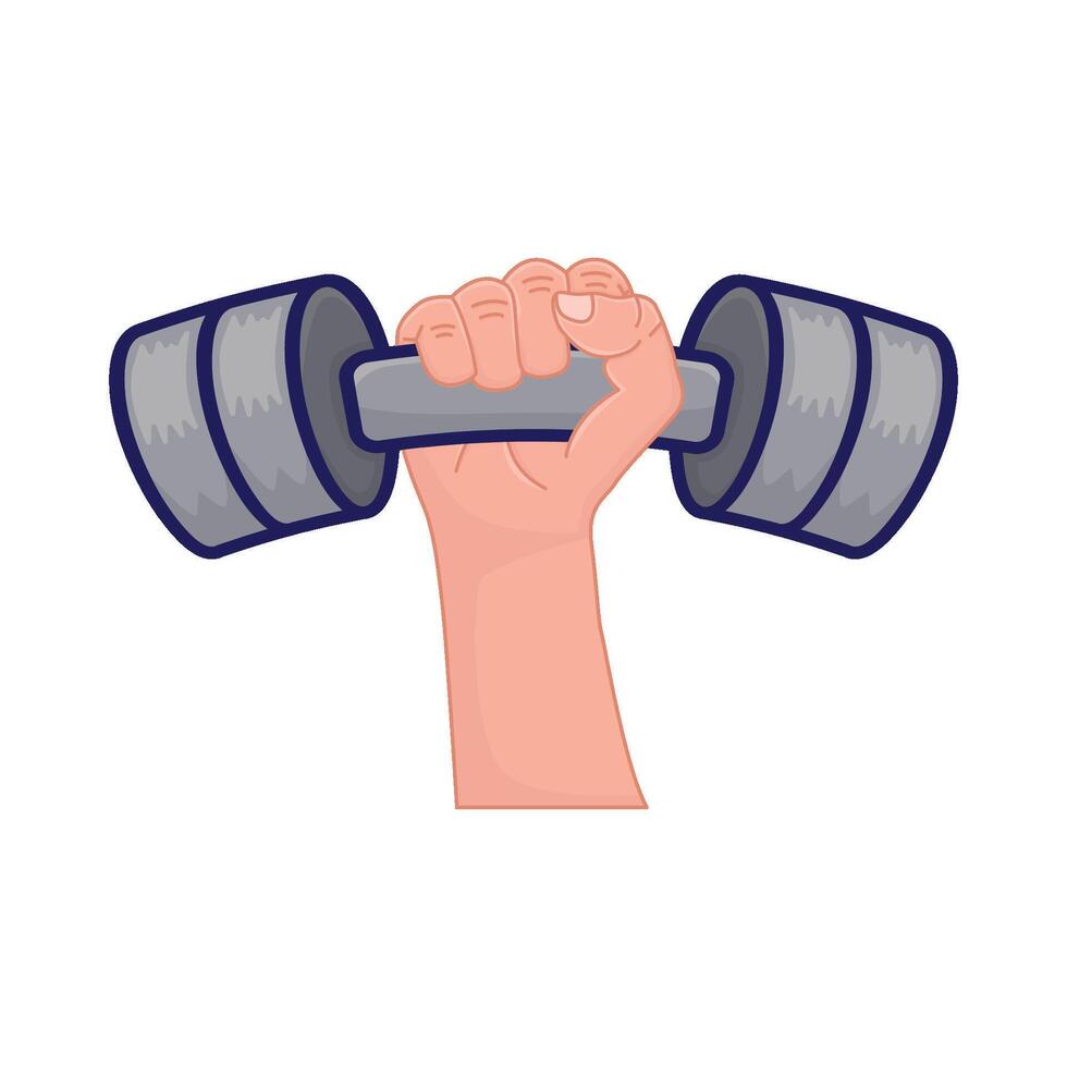 Illustration of barbell vector
