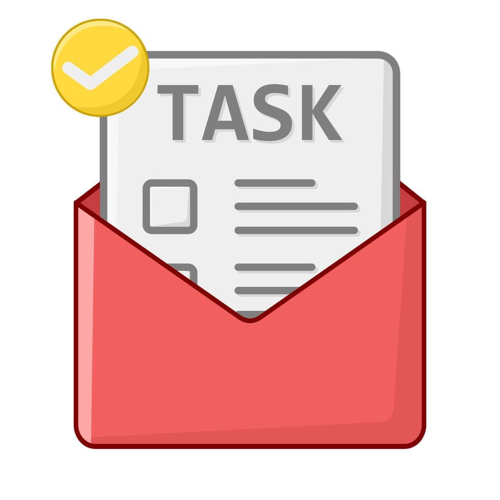 task in mail illustration vector