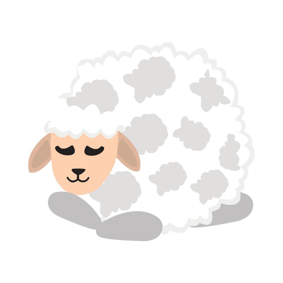 Illustration of cute sheep vector