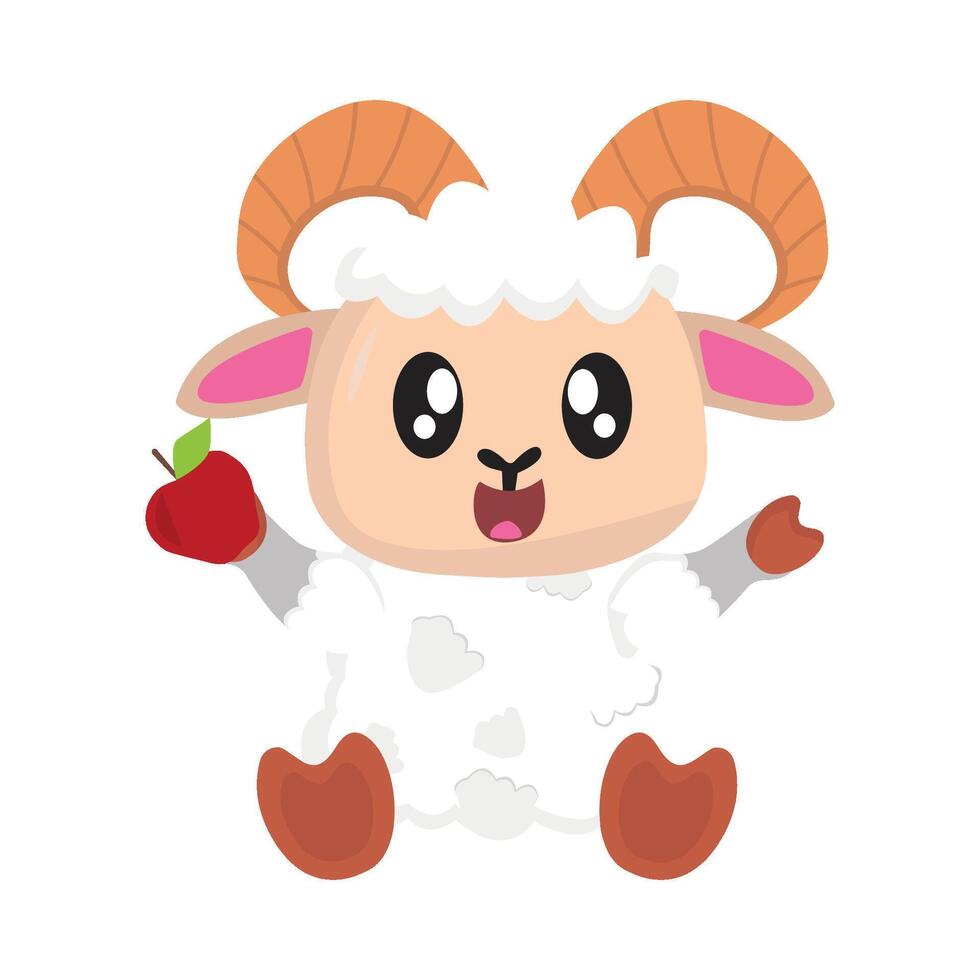 Illustration of cute sheep vector