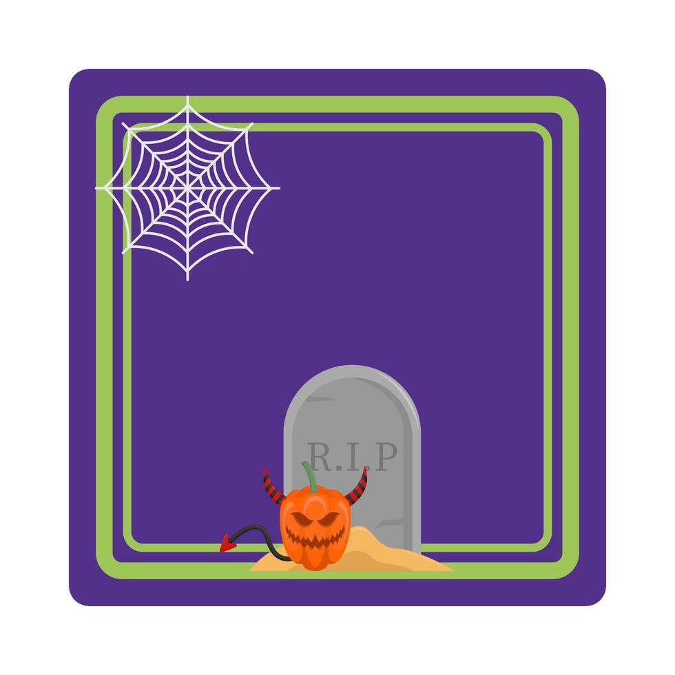 Illustration of Halloween frame vector